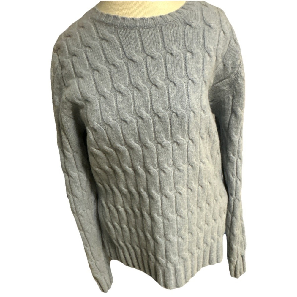 Gap Lambswool Women's Cable Knit Sweater Baby Blue Color Size Large VTG